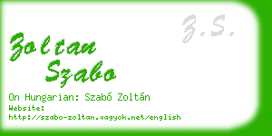 zoltan szabo business card