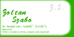 zoltan szabo business card